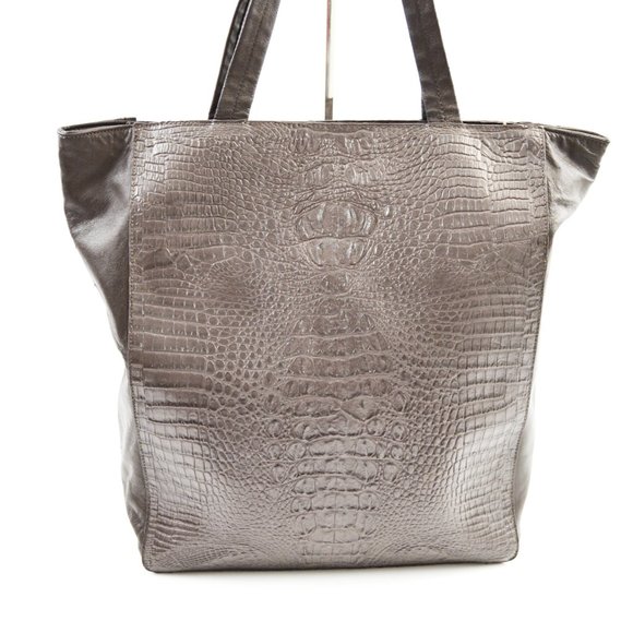 Jana Feifer Croc Print Tote Bag #189-67 - Picture 4 of 5
